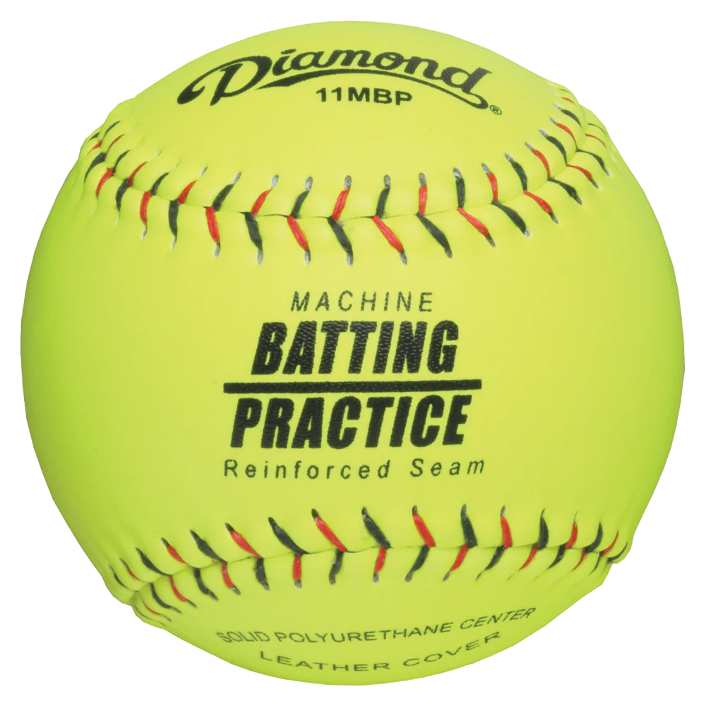 Diamond Machine Batting Practice 11" Leather Fastpitch Softballs: 11MBP