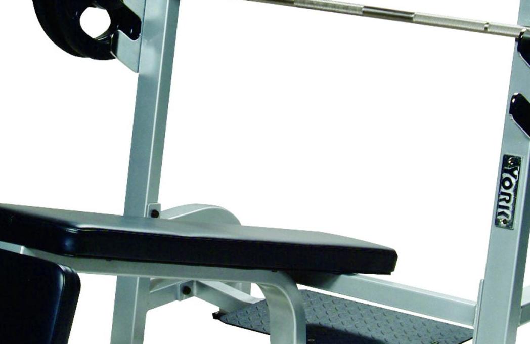 York Barbell STS Olympic Decline Bench Press w/ Gun Racks