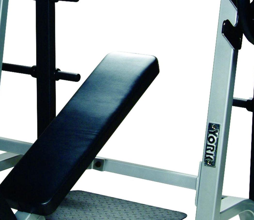 York Barbell STS Olympic Incline Bench Press with Gun Racks