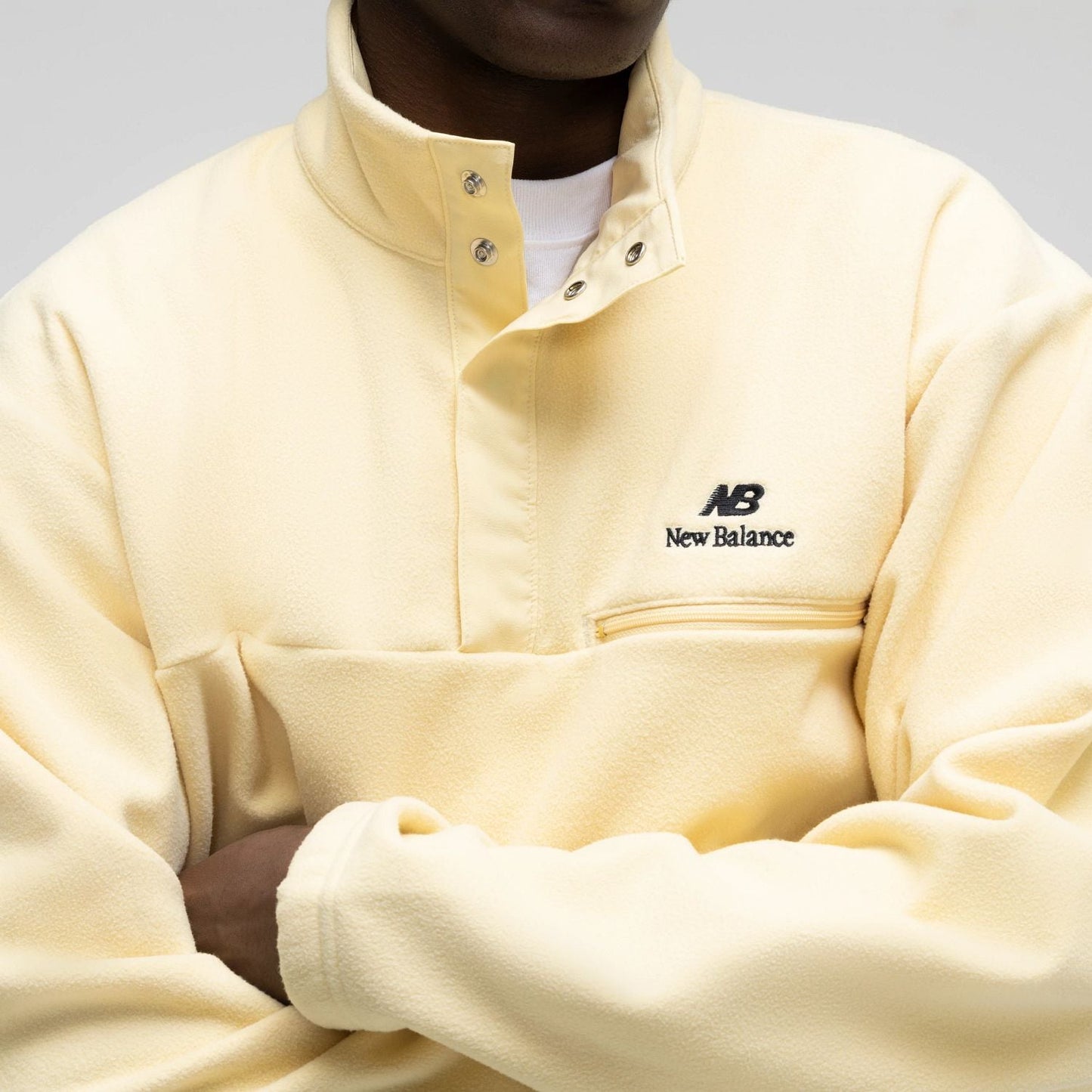 New Balance Men's Made in USA Snap Fleece Top