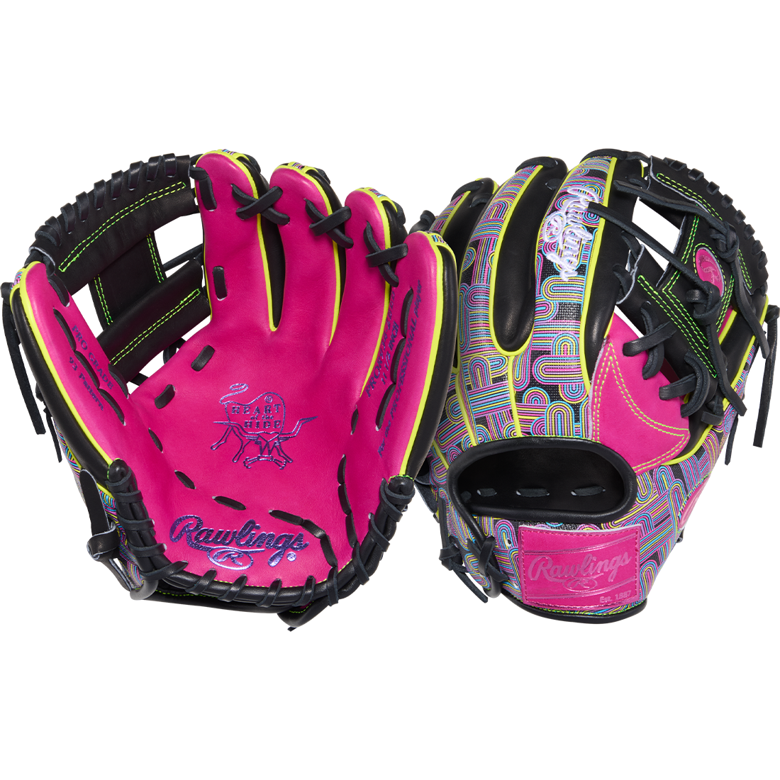 Rawlings Heart of the Hide Color Sync 10 11.5" Infield Baseball Glove: PROR934-2BEB