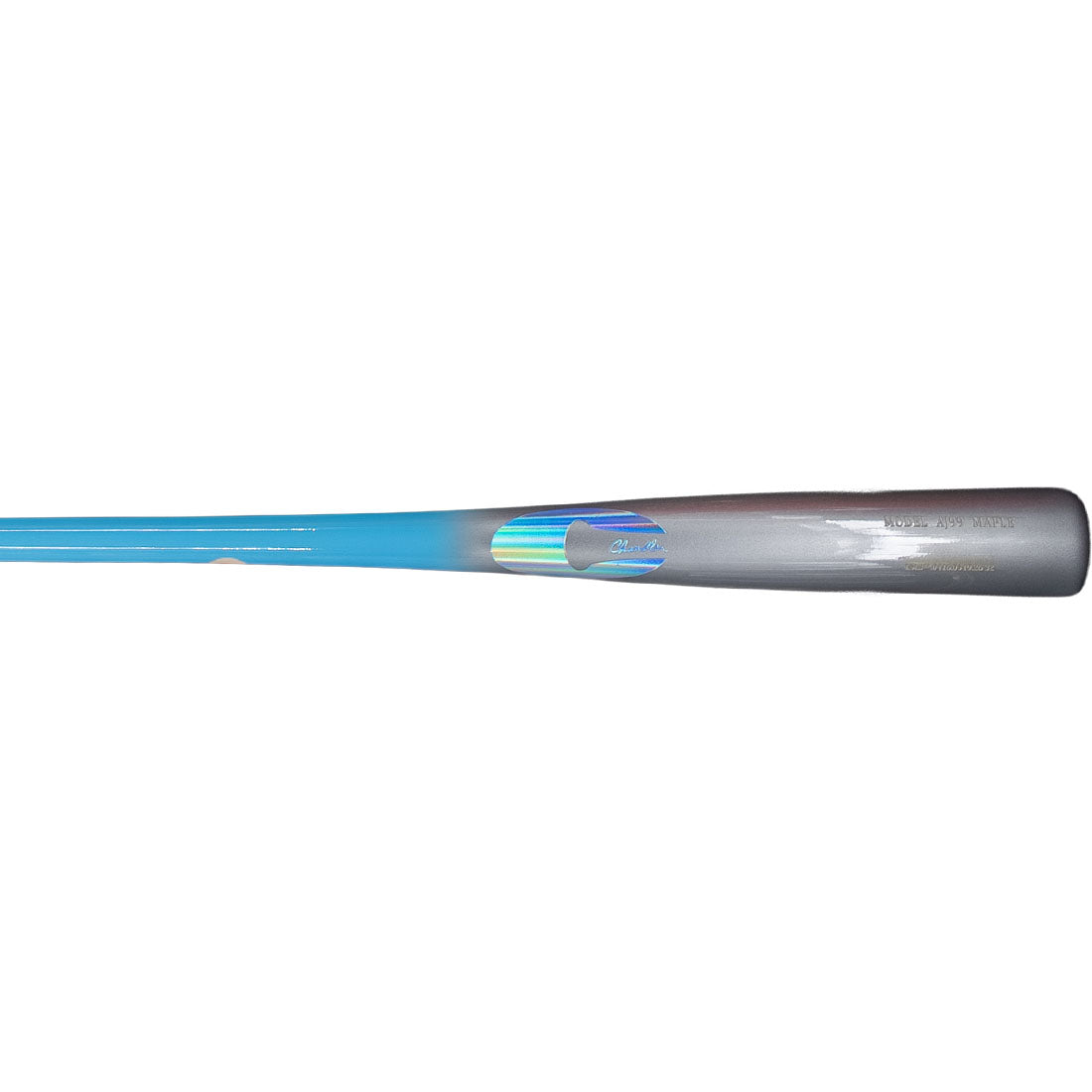 Chandler AJ99XP Performance Cut XP Wood Baseball Bat: Cerulean/Silver
