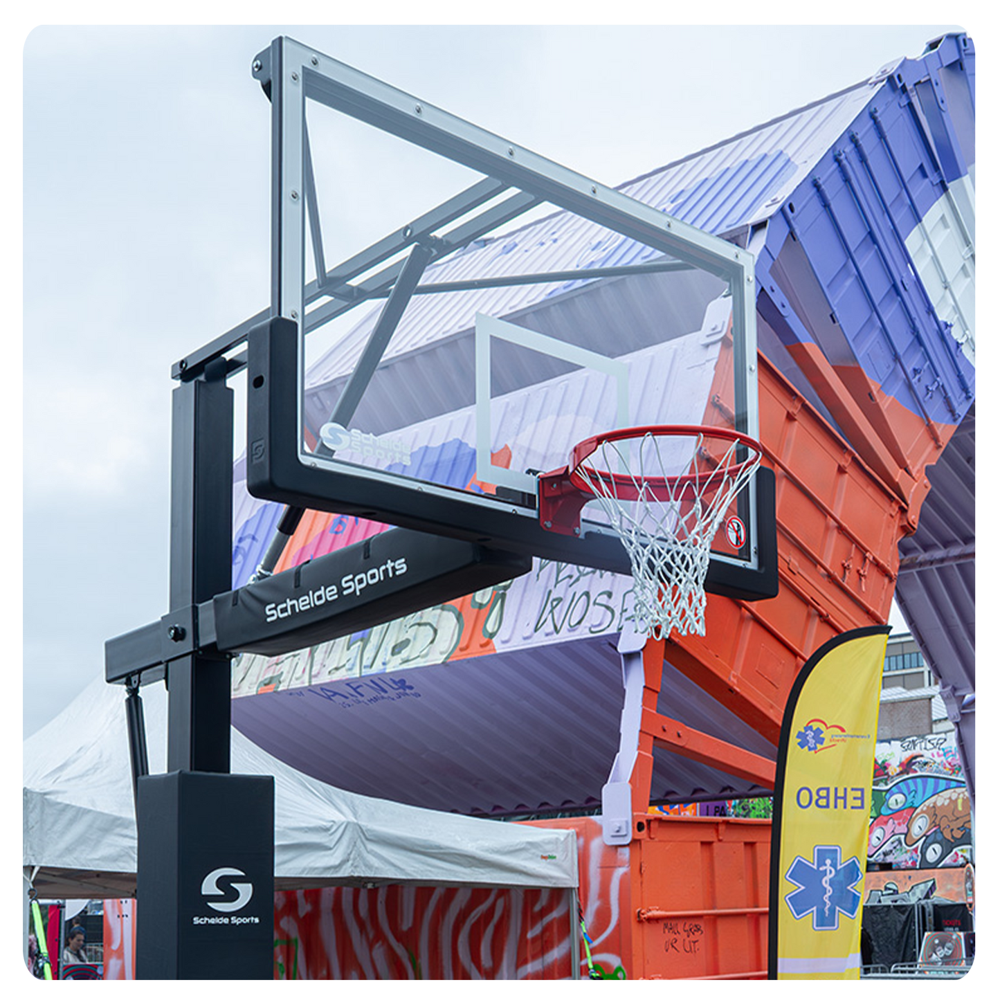 Urban Court Slammer Flex In-Ground Basketball Hoop