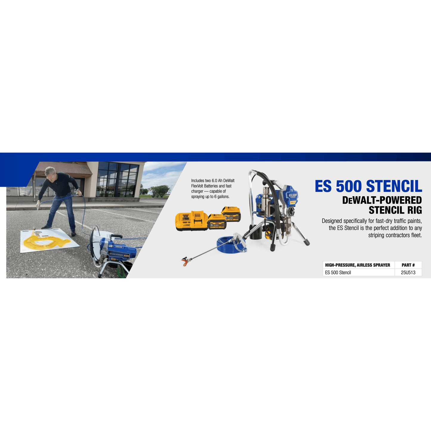 Graco ES500 Stencil Battery-Powered Stencil Rig 25U513