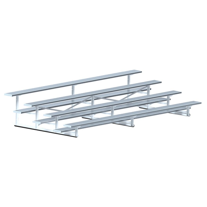 Jaypro Bleacher - 15' (4 Row - Single Foot Plank) - All Aluminum BLCH-4AL
