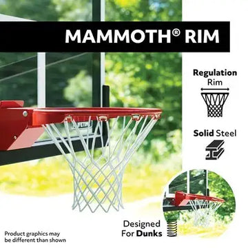 Lifetime Mammoth Bolt Down Basketball Hoop (72-Inch Tempered Glass)
