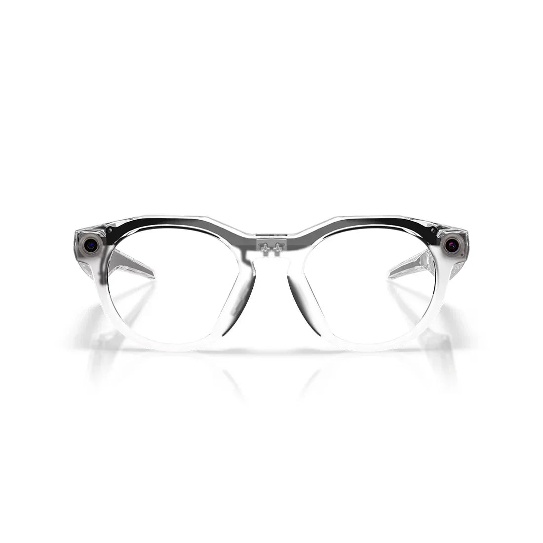 Oakley Meta HSTN Glasses: Transitions Grey / Transitions Lenses, Clear Frame