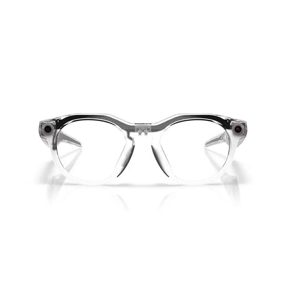 Oakley Meta HSTN Glasses: Transitions Grey / Transitions Lenses, Clear Frame