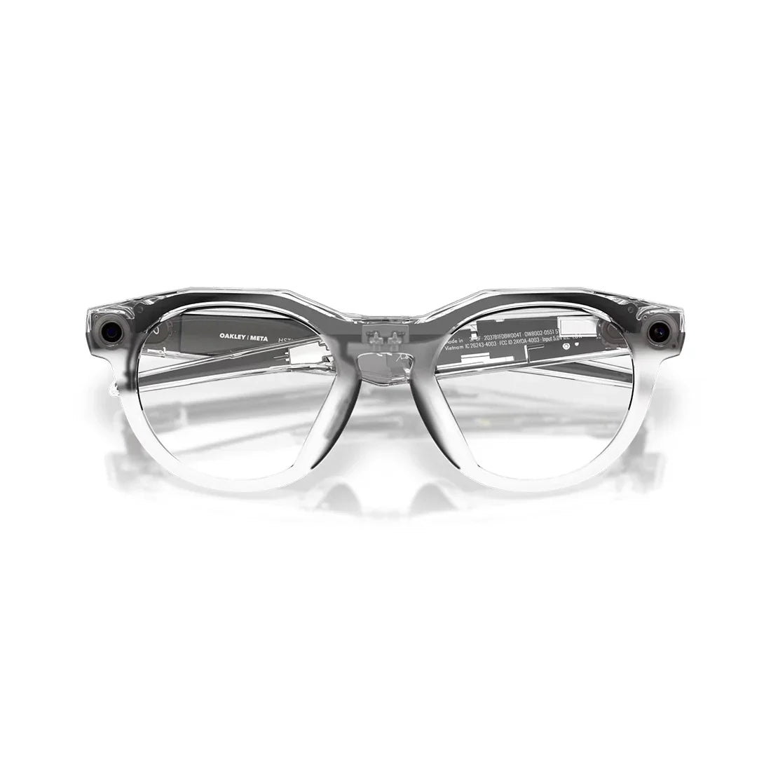 Oakley Meta HSTN Glasses: Transitions Grey / Transitions Lenses, Clear Frame