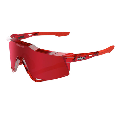 100% SPEEDCRAFT Bryce Harper Polished Translucent Red Sunglasses