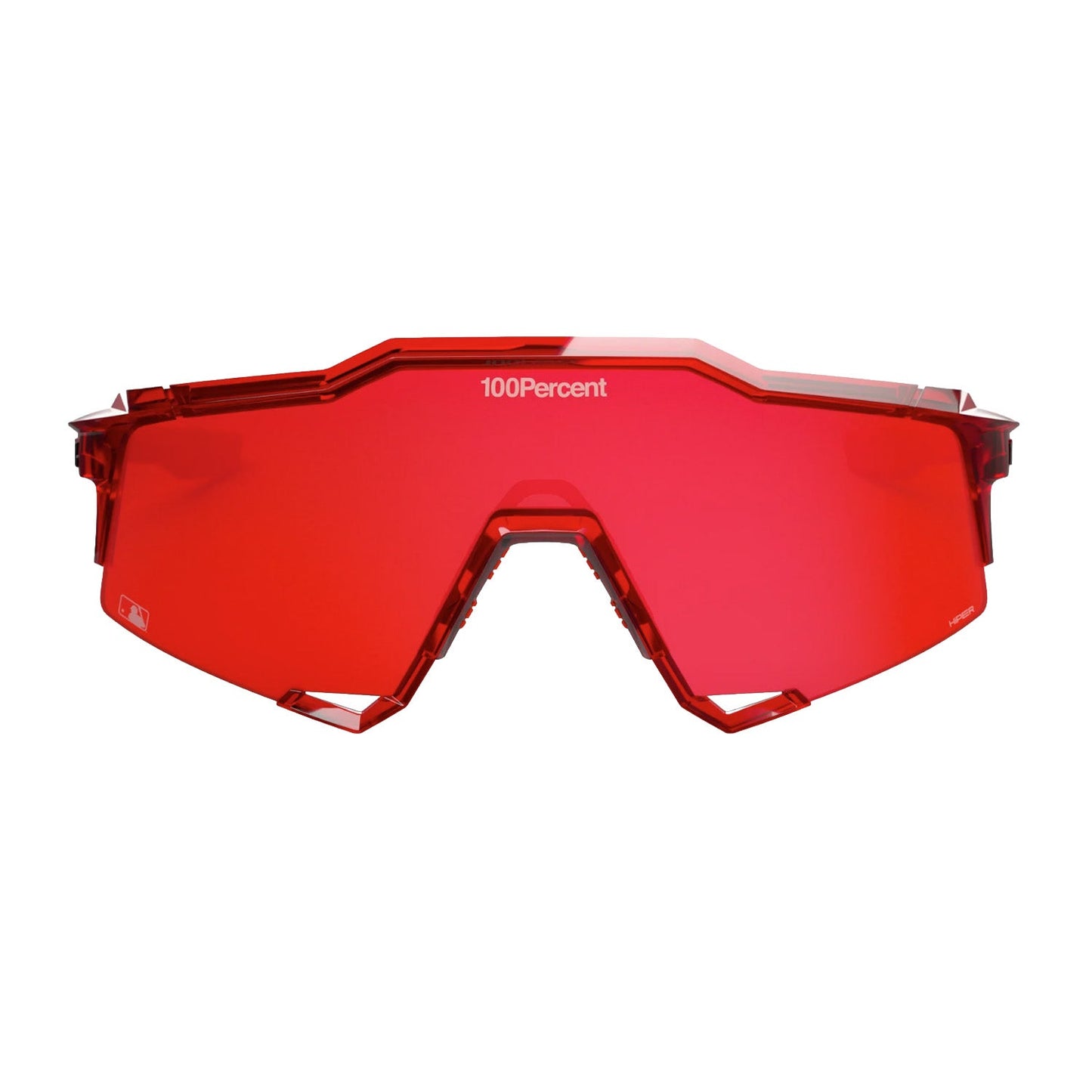 100% SPEEDCRAFT Bryce Harper Polished Translucent Red Sunglasses
