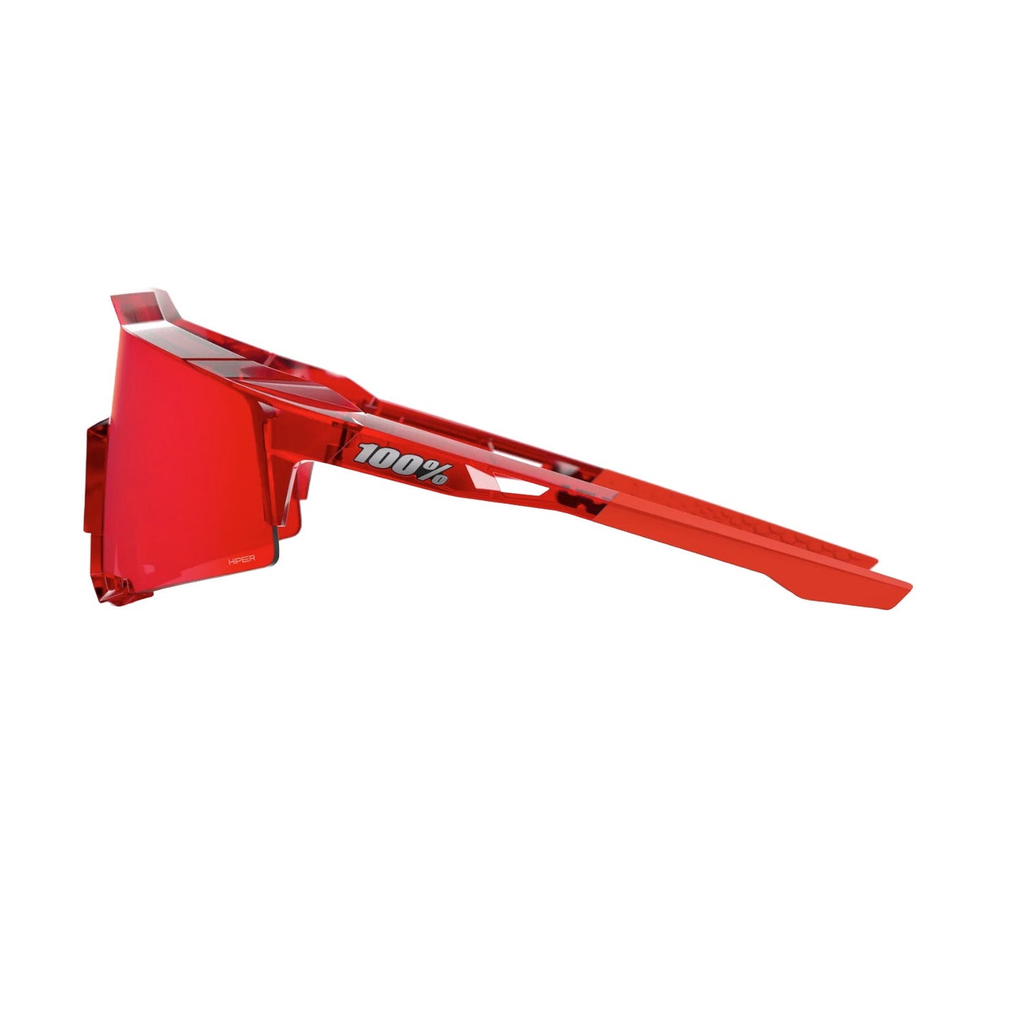 100% SPEEDCRAFT Bryce Harper Polished Translucent Red Sunglasses