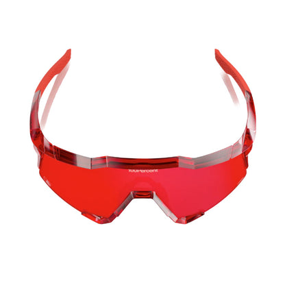 100% SPEEDCRAFT Bryce Harper Polished Translucent Red Sunglasses