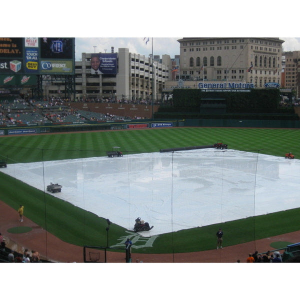 15 Mil Polyethylene Baseball Field Tarp Silver/White
