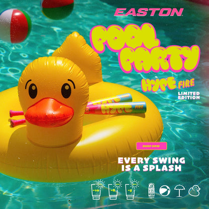 2025 Easton Hype Fire Pool Party (-10) 2 3/4" USSSA Baseball Bat: EUT6HPP10
