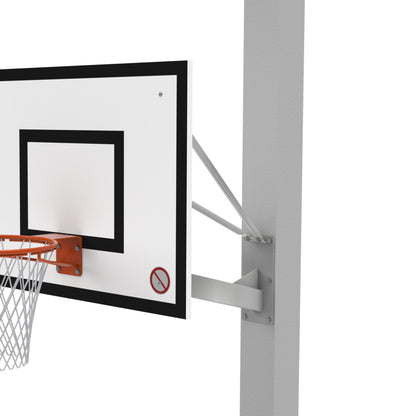 120 x 90 cm Wall-Mounted Basketball Hoop (120 cm Overhang)
