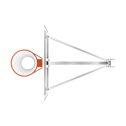 120 x 90 cm Wall-Mounted Basketball Hoop (120 cm Overhang)