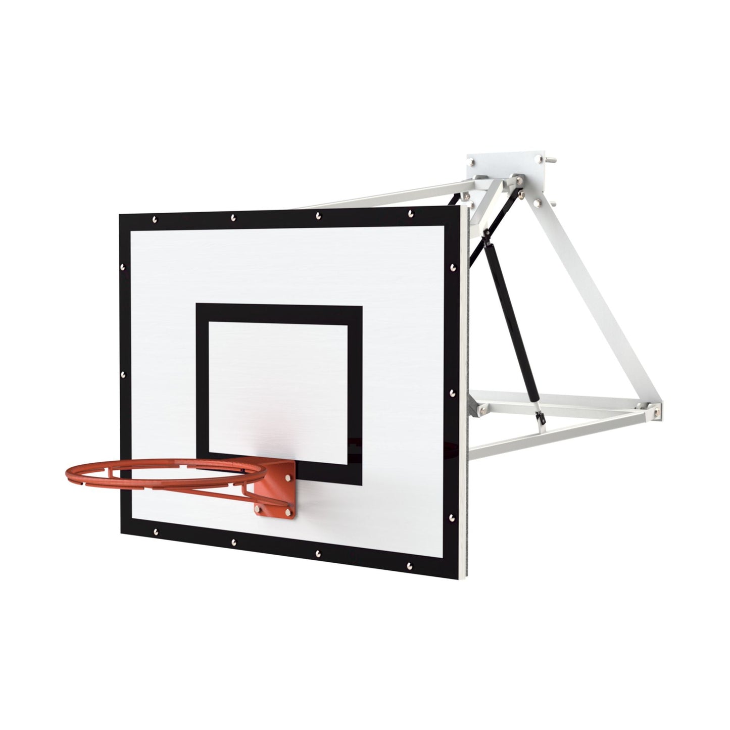 120 x 90 cm Wall-Mounted Basketball Hoop with Spring System