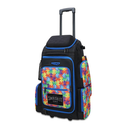Smash Ops Lil’ Guerrilla Hybrid Roller/Bat Pack Bag - Autism Awareness
