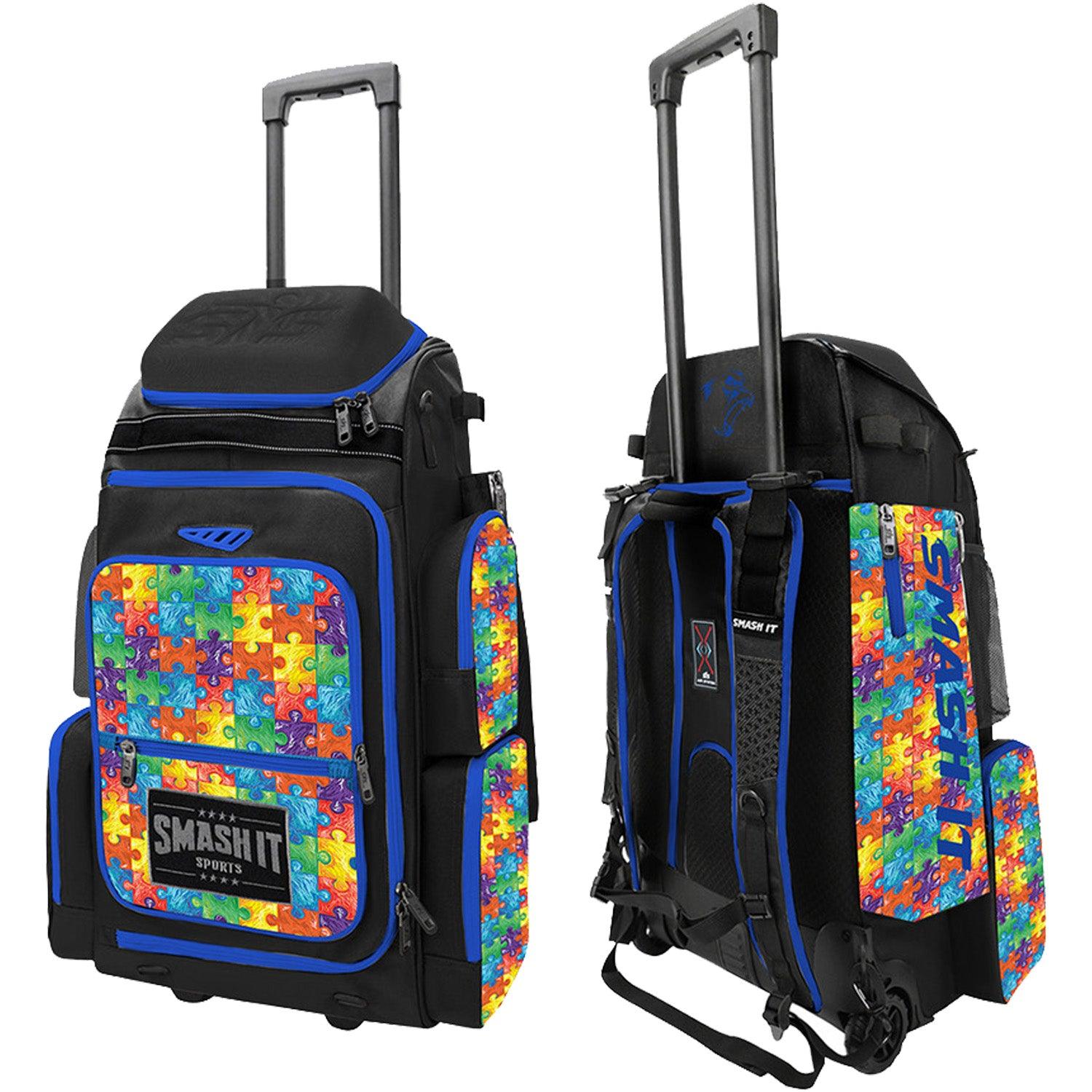 Smash Ops Lil’ Guerrilla Hybrid Roller/Bat Pack Bag - Autism Awareness