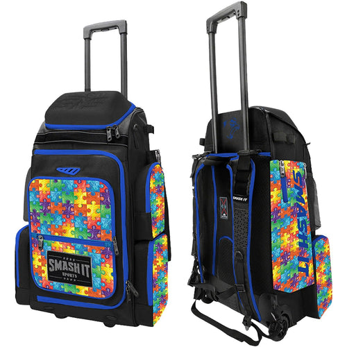 Smash Ops Lil’ Guerrilla Hybrid Roller/Bat Pack Bag - Autism Awareness