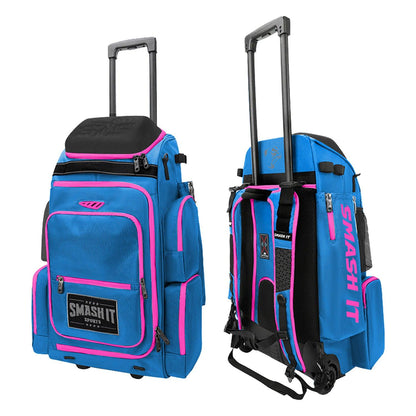 Smash Ops Lil’ Guerrilla Hybrid Roller/Bat Pack Bag - Carolina/Pink
