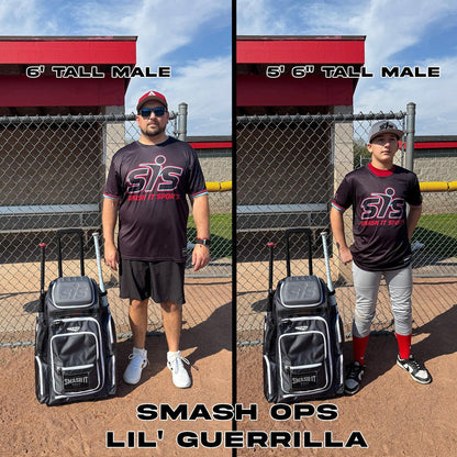 Smash Ops Lil’ Guerrilla Hybrid Roller/Bat Pack Bag - Gold Cancer Awareness