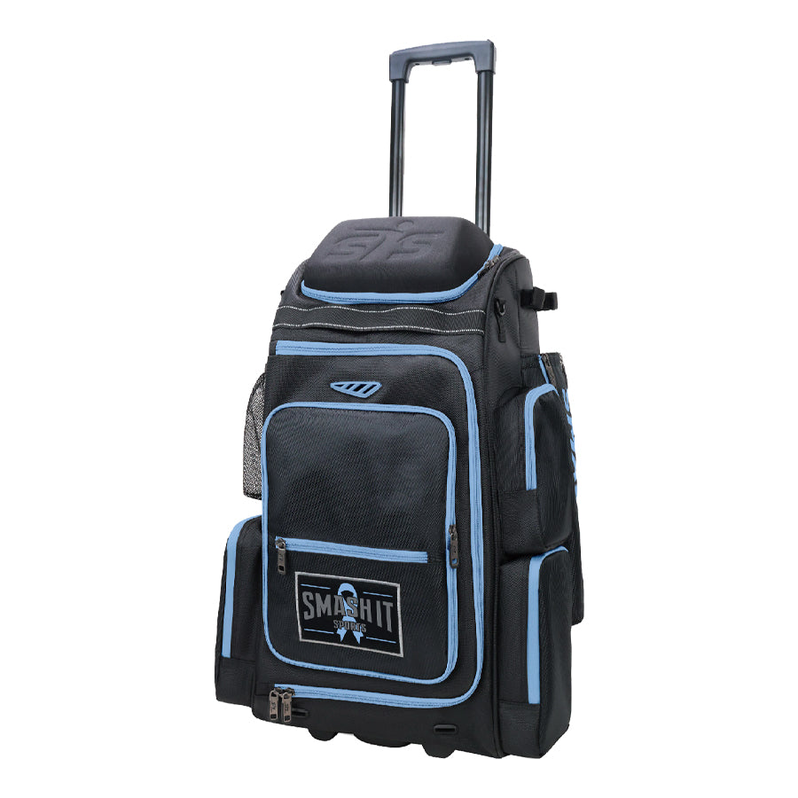Smash Ops Lil’ Guerrilla Hybrid Roller/Bat Pack Bag - Carolina Cancer Awareness