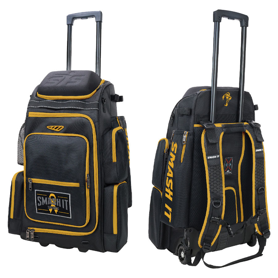 Smash Ops Lil’ Guerrilla Hybrid Roller/Bat Pack Bag - Gold Cancer Awareness
