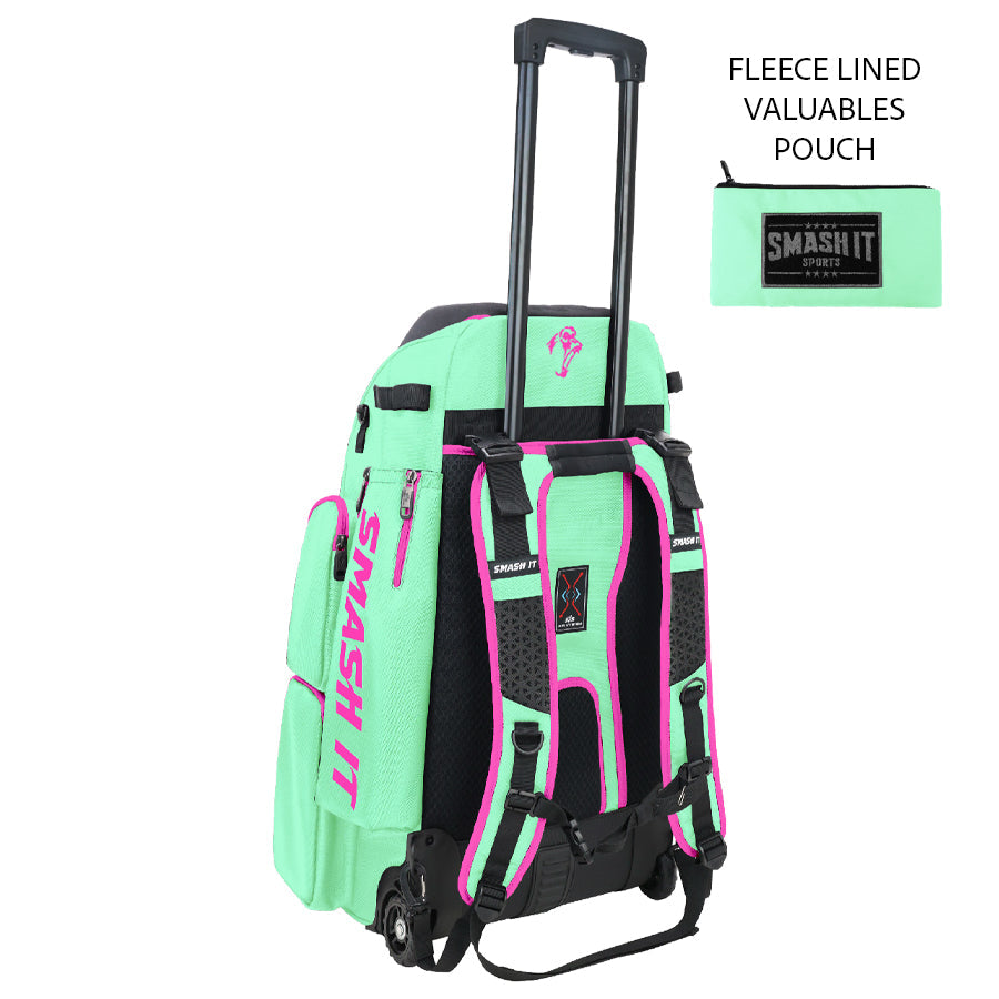 Smash Ops Lil’ Guerrilla Hybrid Roller/Bat Pack Bag - Mint/Pink