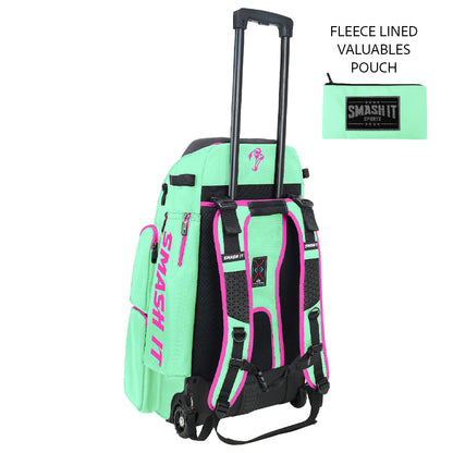 Smash Ops Lil’ Guerrilla Hybrid Roller/Bat Pack Bag - Mint/Pink