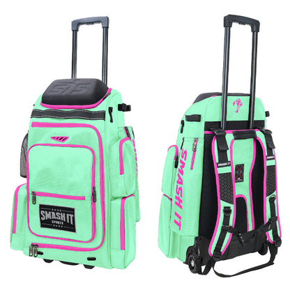 Smash Ops Lil’ Guerrilla Hybrid Roller/Bat Pack Bag - Mint/Pink