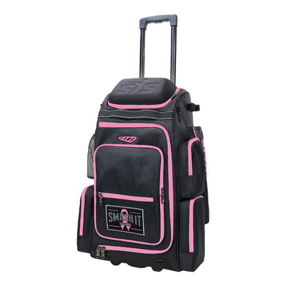 Smash Ops Lil’ Guerrilla Hybrid Roller/Bat Pack Bag - Pink Cancer Awareness