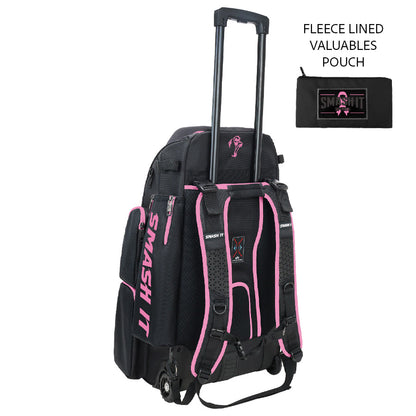 Smash Ops Lil’ Guerrilla Hybrid Roller/Bat Pack Bag - Pink Cancer Awareness