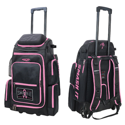 Smash Ops Lil’ Guerrilla Hybrid Roller/Bat Pack Bag - Pink Cancer Awareness