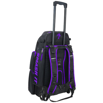 Smash Ops Lil’ Guerrilla Hybrid Roller/Bat Pack Bag - Purple Cancer Awareness