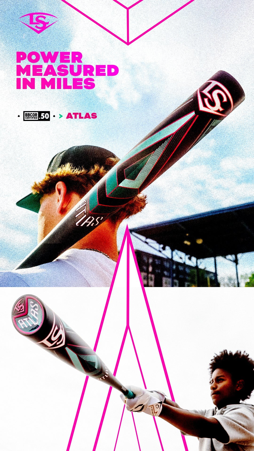 2025 Louisville Slugger Atlas (-3) BBCOR Baseball Bat: WBL2968010 (DEMO)