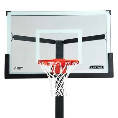 Lifetime Mammoth Bolt Down Basketball Hoop (54-Inch Tempered Glass)