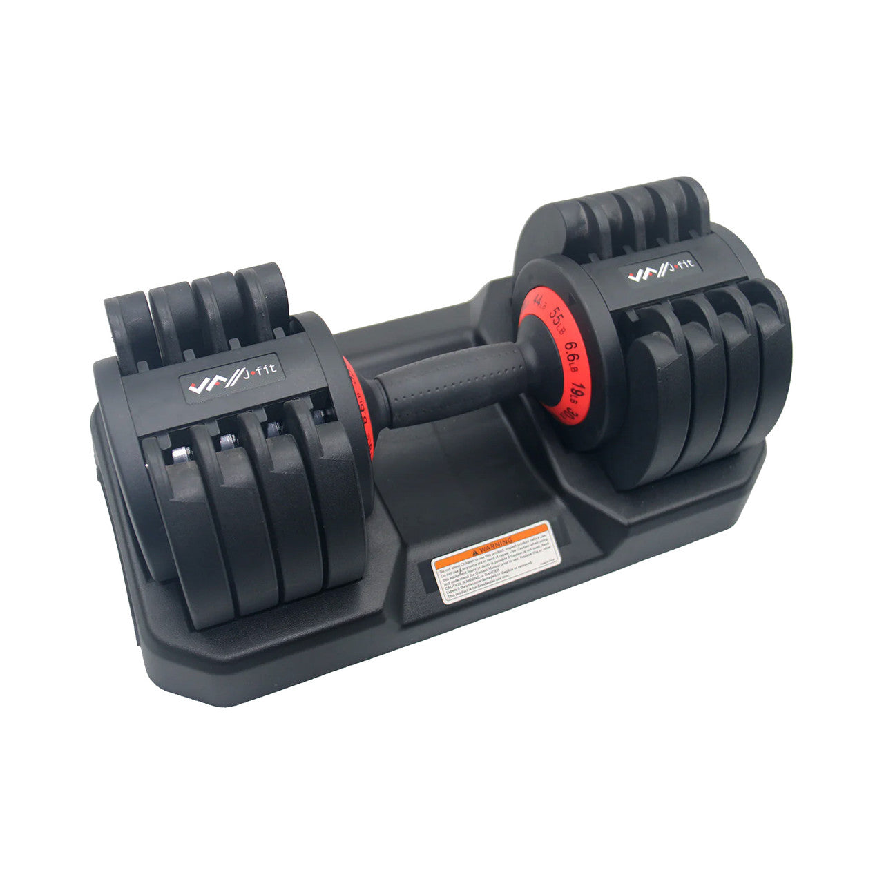 Champion Sports Adjustable 6.6lbs-55lbs Dumbbell Set