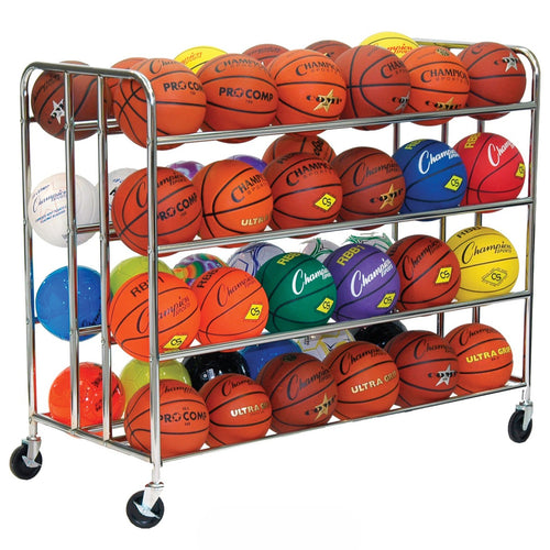 Champion Sports 48 Ball Double Wide Ball Cart