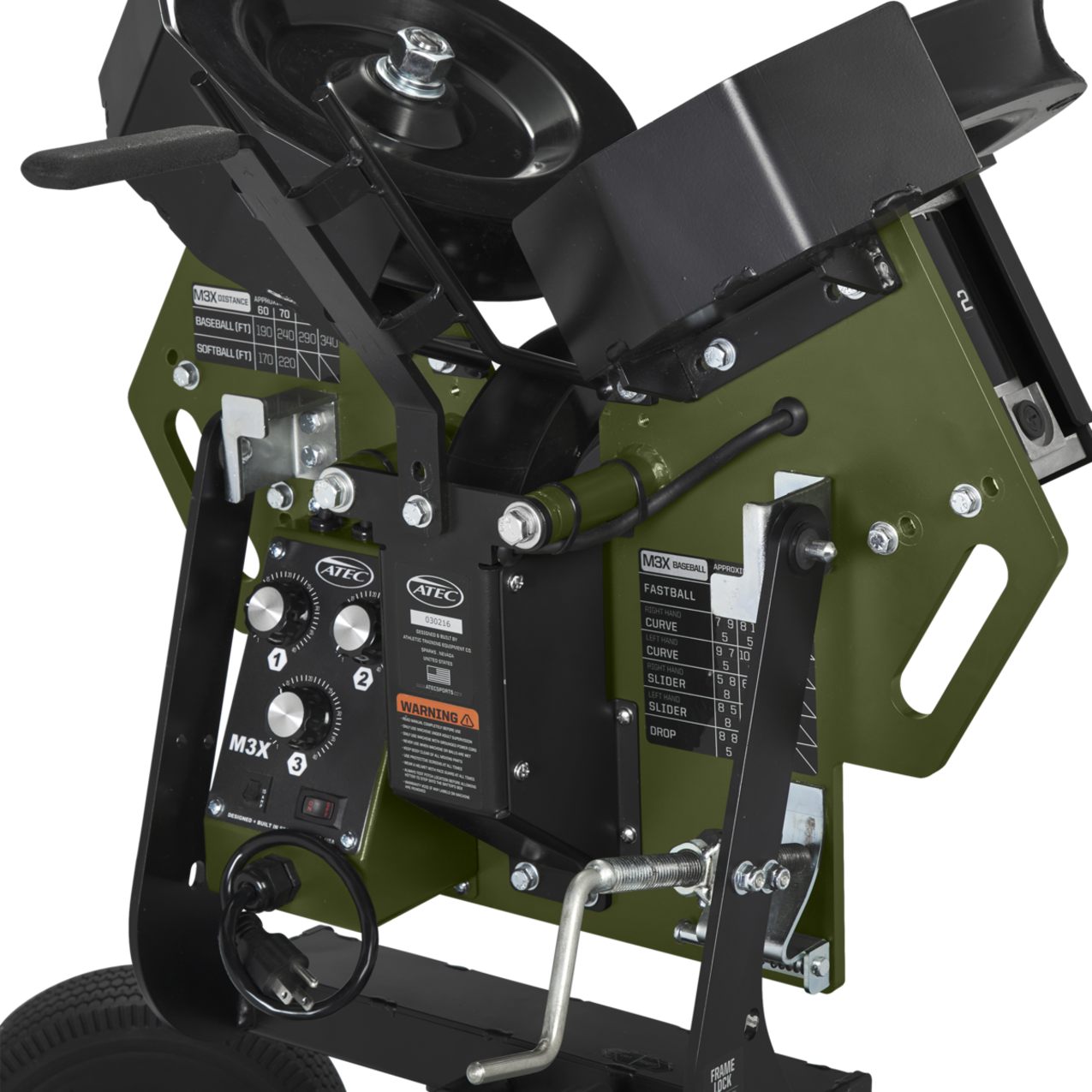 Atec M3X 2.0 Softball Training Machine On Caddypod Softball