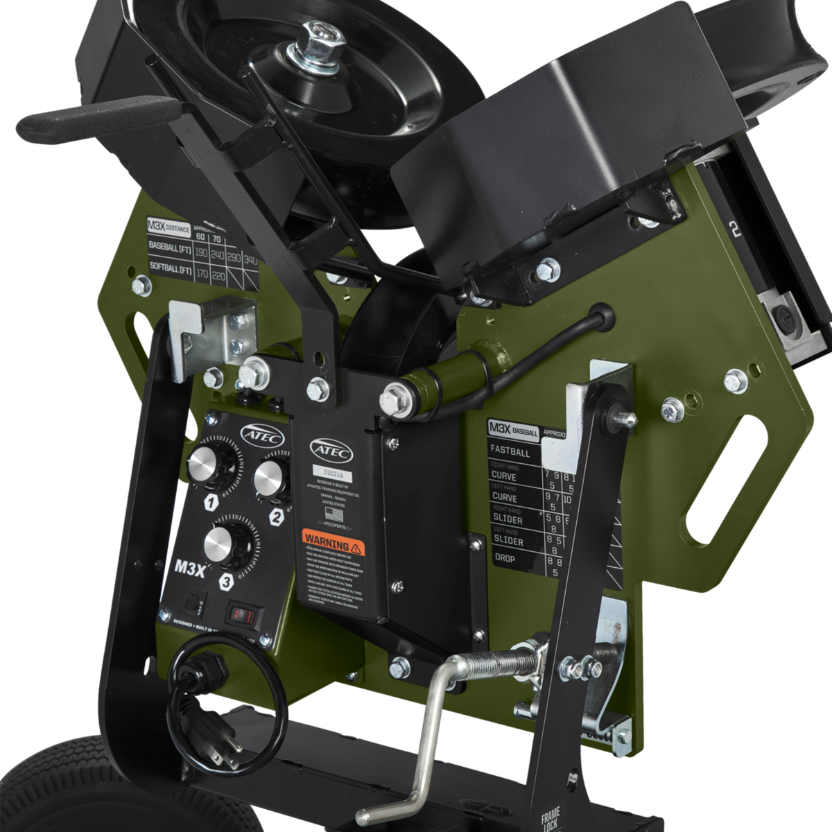 Atec M3X 2.0 Softball Training Machine On Caddypod Softball