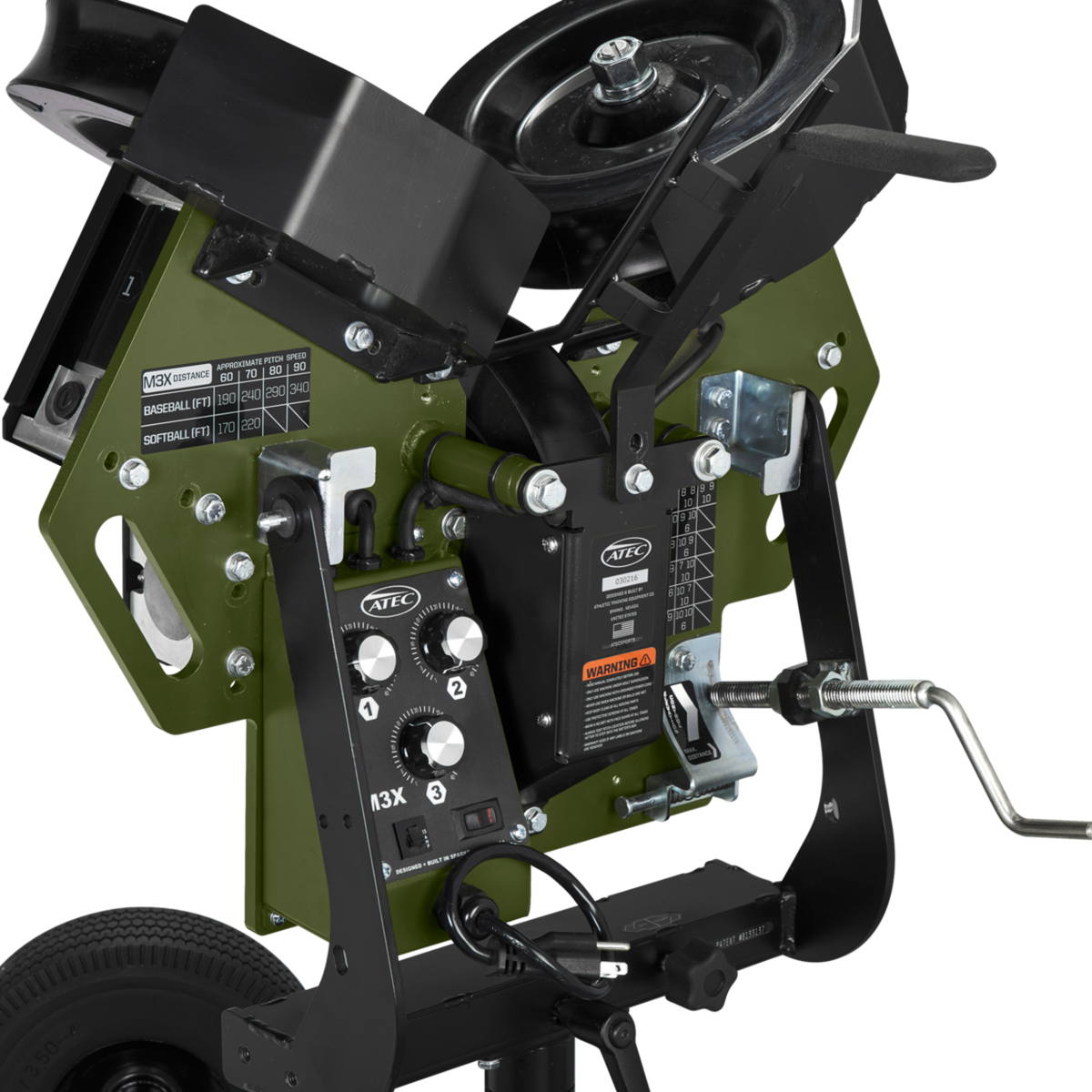 Atec M3X 2.0 Softball Training Machine On Caddypod Softball