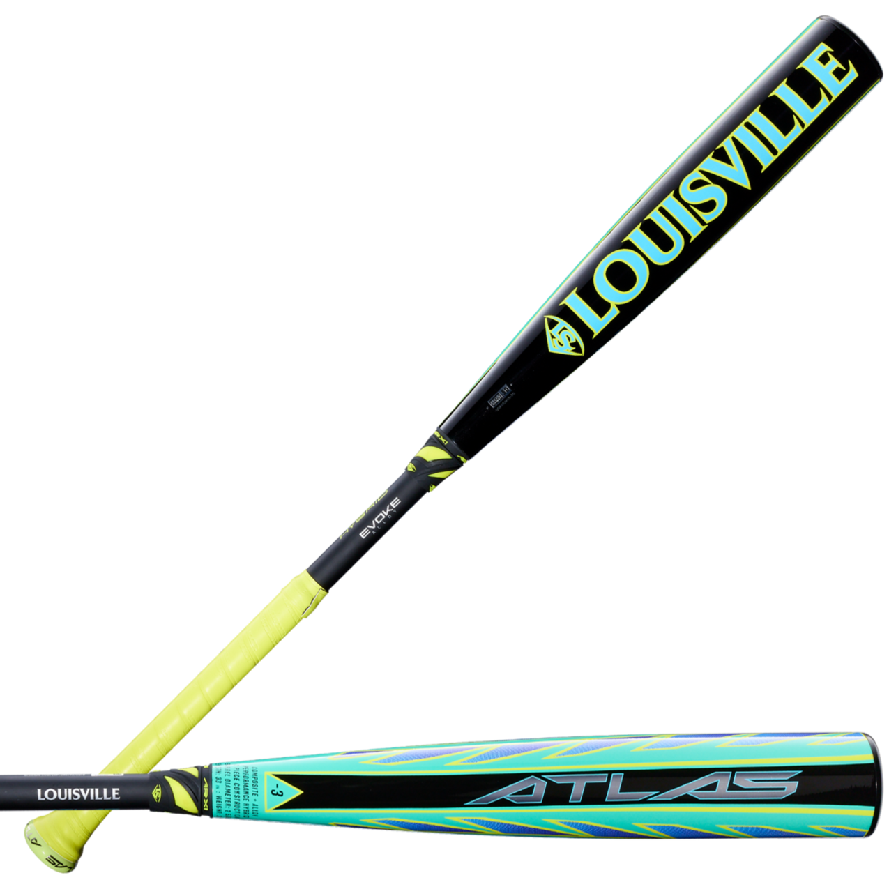 Louisville Slugger Adult 2026 Atlas Hybrid Green -3 BBCOR Baseball Bat