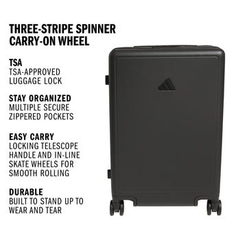 adidas Three-Stripe Spinner Carry-On Wheel Bag