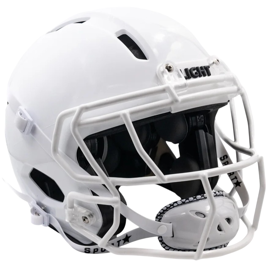 Light Helmets Youth Apache Lightning Football Helmet with Attached Facemask