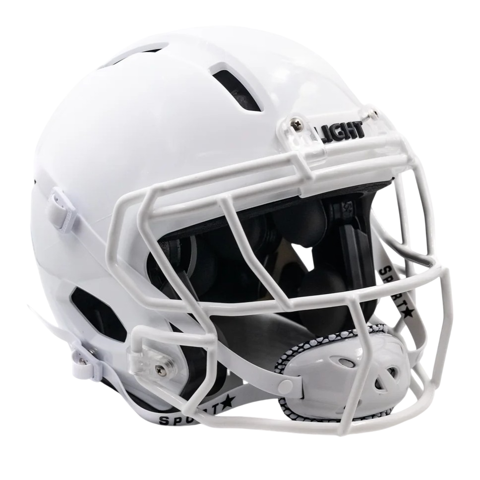 Light Helmets Adult Apache Lightning Football Helmet with Attached Facemask