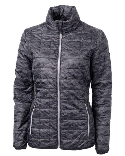 Cutter & Buck Women's Rainier Recycled Insulated Printed Puffer Full Zip Jacket