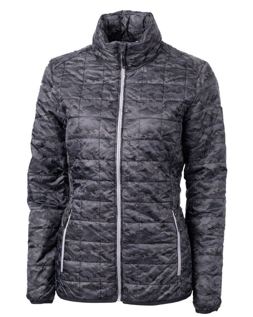 Cutter & Buck Women's Rainier Recycled Insulated Printed Puffer Full Zip Jacket