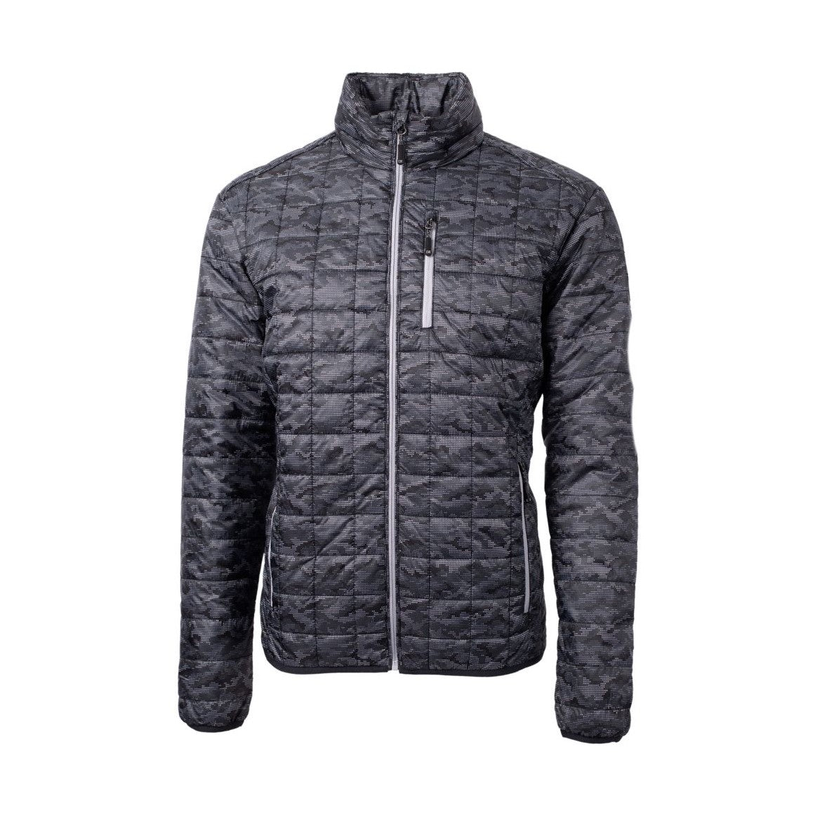 Cutter & Buck Men's Rainier Recycled Insulated Printed Puffer Full Zip Jacket